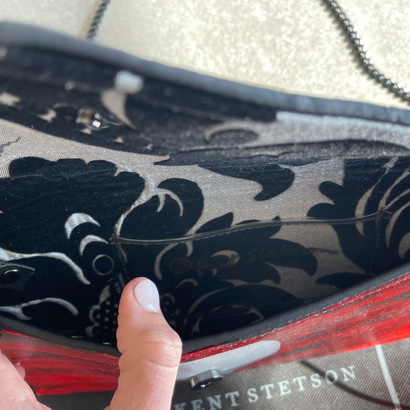 Kent Stetson Signature Collection “Red Wine” Clutch. Good to great condition. - Picture 6 of 9